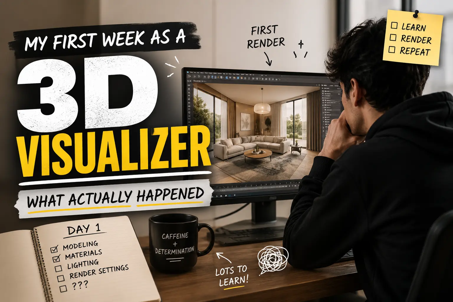 My First Week as a 3D Visualizer What Actually Happened