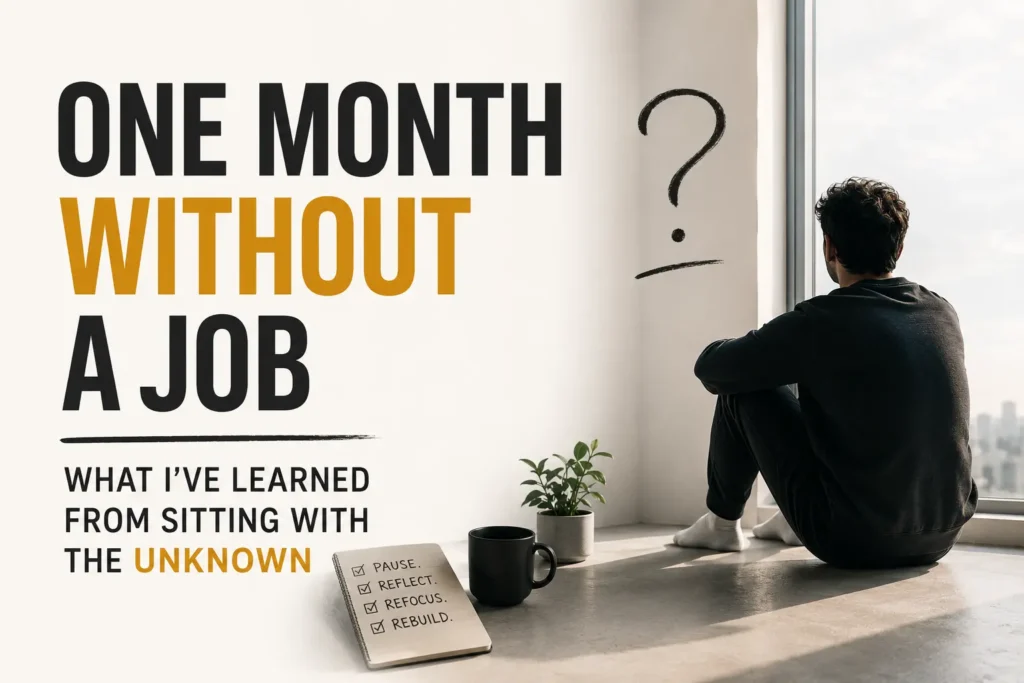 One Month Without a Job What I've Learned from Sitting with the Unknown